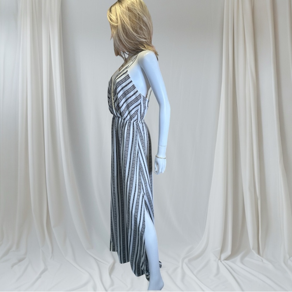 Windsor Black and White Sleeveless Wrap Maxi Dress - Picture 4 of 10